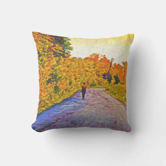 Autumn Stroll Outdoor Pillow (Front)