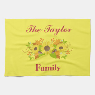 Autumn Sunflower Beauty Kitchen Towel