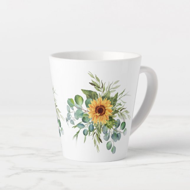 Autumn Sunflower Cozy Fall Mug (Right Angle)