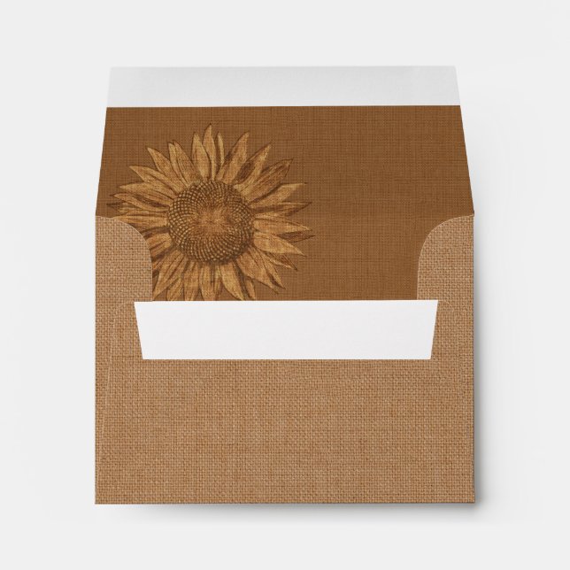 Autumn Sunflower RSVP Envelope (Back (Bottom))