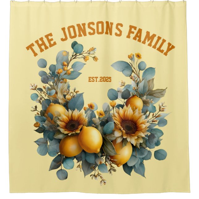 Autumn Sunflowers and Lemons Family Decor (Front)