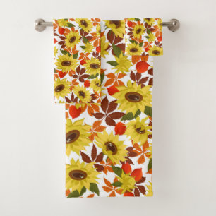 Autumn Sunflowers  Bath Towel Set