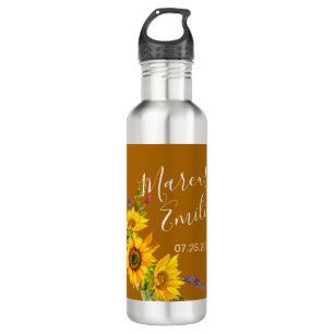 Autumn Sunflowers Custom Wedding 710 Ml Water Bottle