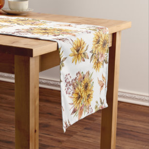 Autumn Sunflowers Short Table Runner