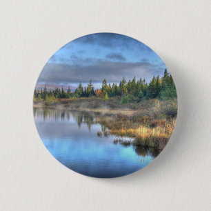 Autumn Sunrise at Moosehead Lake Maine 2 Inch Round Button