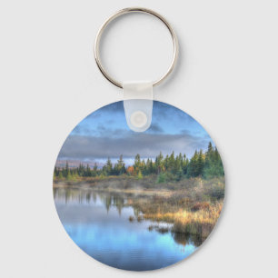 Autumn Sunrise at Moosehead Lake Maine Keychain