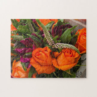 Autumn Sunset Bouquet Puzzle, 11" x 14", 252 pcs Jigsaw Puzzle