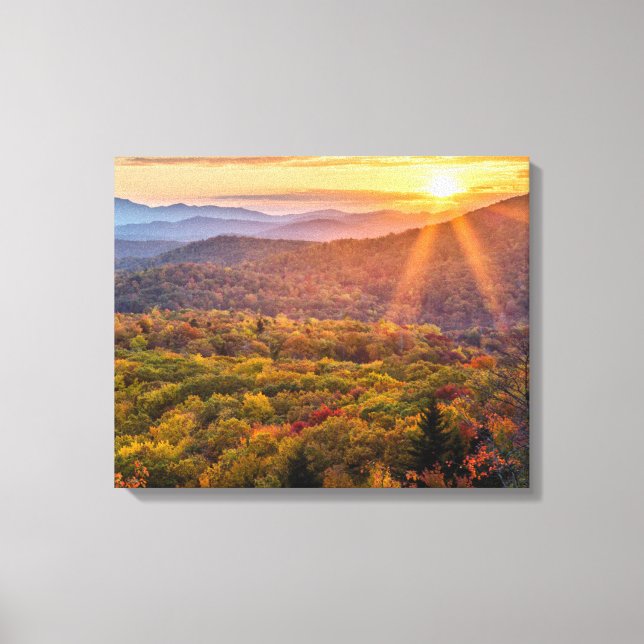 Autumn Sunset from Beacon Heights Canvas Print (Front)