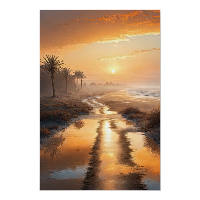 Autumn Sunset in Nature Poster (Front)