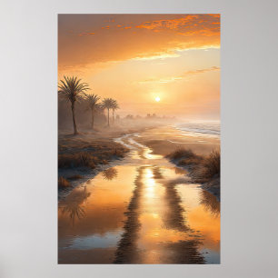 Autumn Sunset in Nature Poster