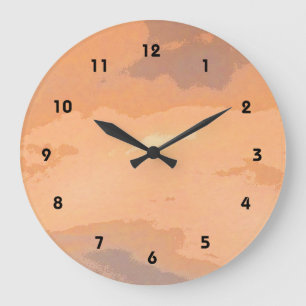 Autumn Sunset Large Clock
