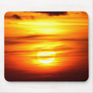 Autumn sunset mouse pad
