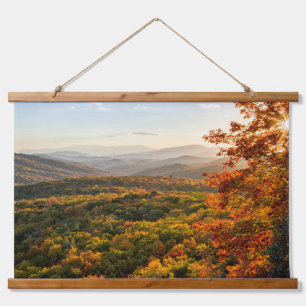 Autumn Sunset North Carolina Hanging Tapestry