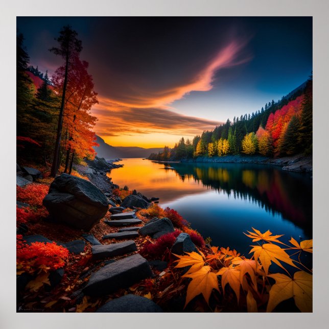 Autumn Sunset  Poster (Front)