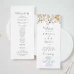 Autumn Sunshine Elegant Wildflower Wedding Program<br><div class="desc">This autumn sunshine elegant wildflower wedding program is perfect for a rustic wedding. The design features multiple watercolor purple,  violet,  yellow flowers,  burgundy buds and olive green foliage beautifully grouped into bouquets.</div>
