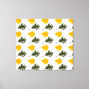 Autumn Symmetry Leaf Pattern Canvas Print