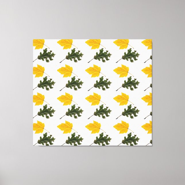 Autumn Symmetry Leaf Pattern Canvas Print (Front)