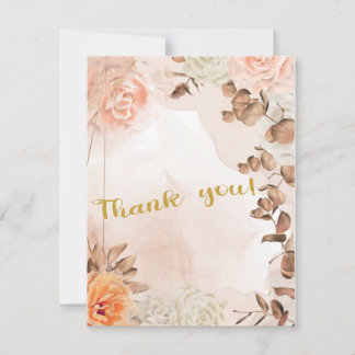 Autumn Symphony Wedding Thank You Card