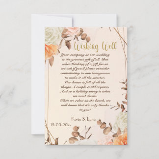 Autumn Symphony Wedding Wishing Well Card