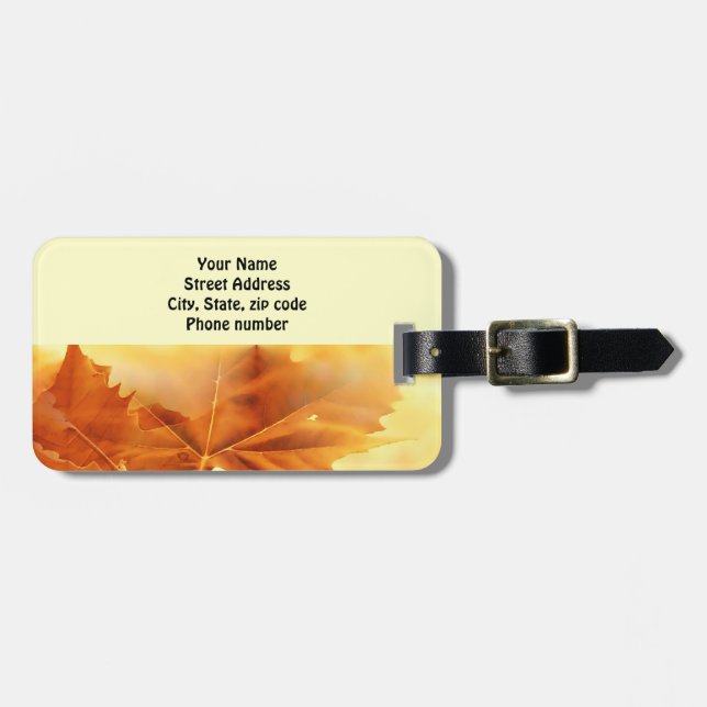 Autumn Tag For Bags - Customized (Front Horizontal)