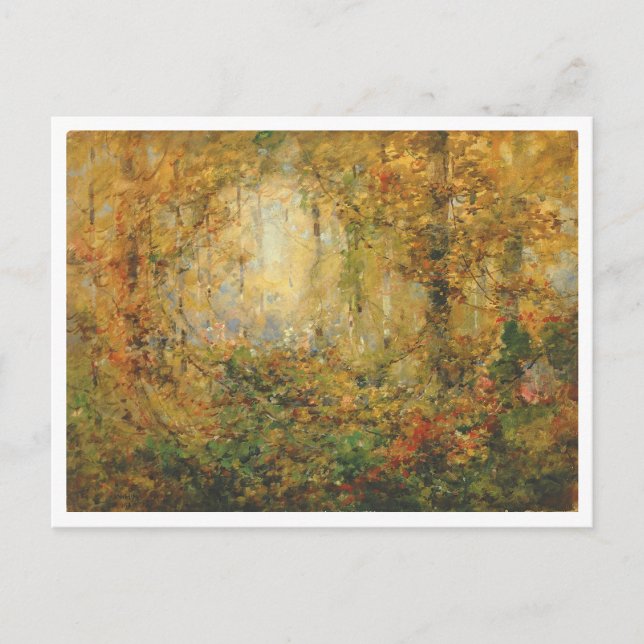 "Autumn Tangle" Forest Painting Postcard (Front)