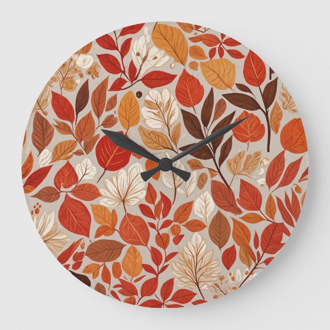 Autumn Tapestry Large Clock (Front)
