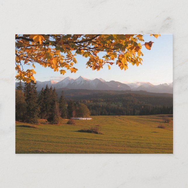 Autumn Tatras sunset Poster Postcard (Front)