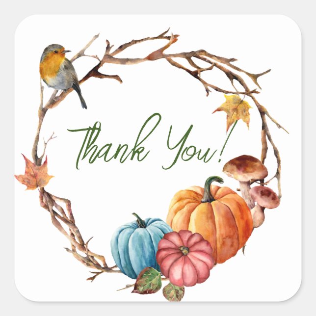 Autumn Thank You Envelope Seal (Front)