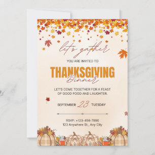 Autumn Thanksgiving Dinner Invite