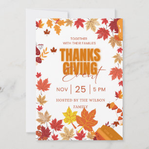 Autumn Thanksgiving Event Invitation