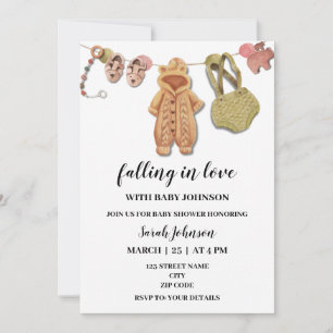 Autumn Thanksgiving fall baby shower invitation