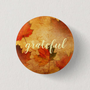 Autumn Thanksgiving Holiday Custom 1 Inch Round Button