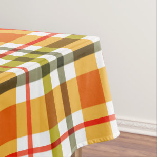 Autumn Thanksgiving Plaid Tablecloth