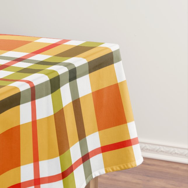 Autumn Thanksgiving Plaid Tablecloth (In Situ)