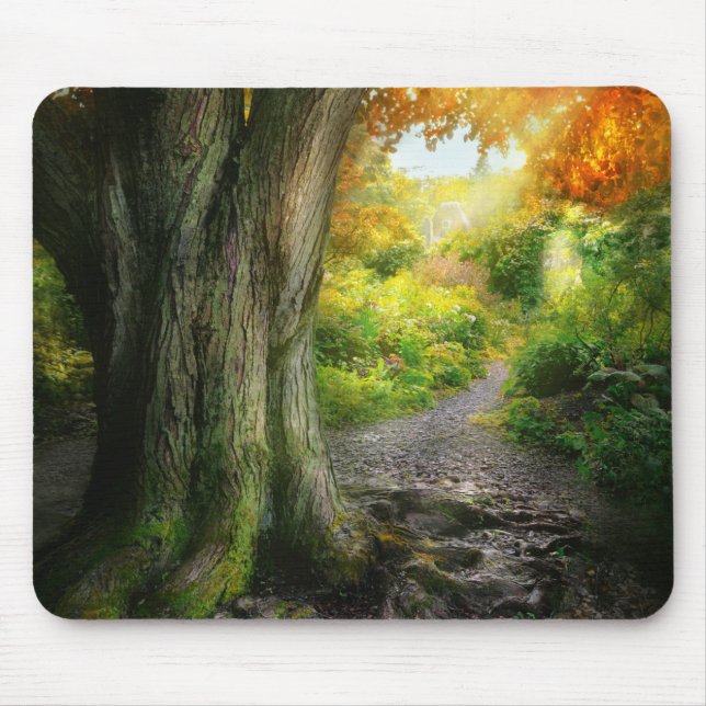 Autumn - The path to grannies house Mouse Pad (Front)