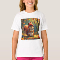 Autumn Theme T-Shirt | Fall Squirrel