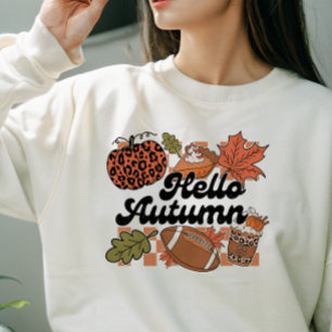 AUTUMN THEMED HELLO AUTUMN FOOTBALL & PUMPKIN SWEATSHIRT