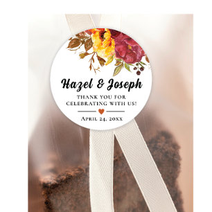 Autumn themed Thank You Sticker