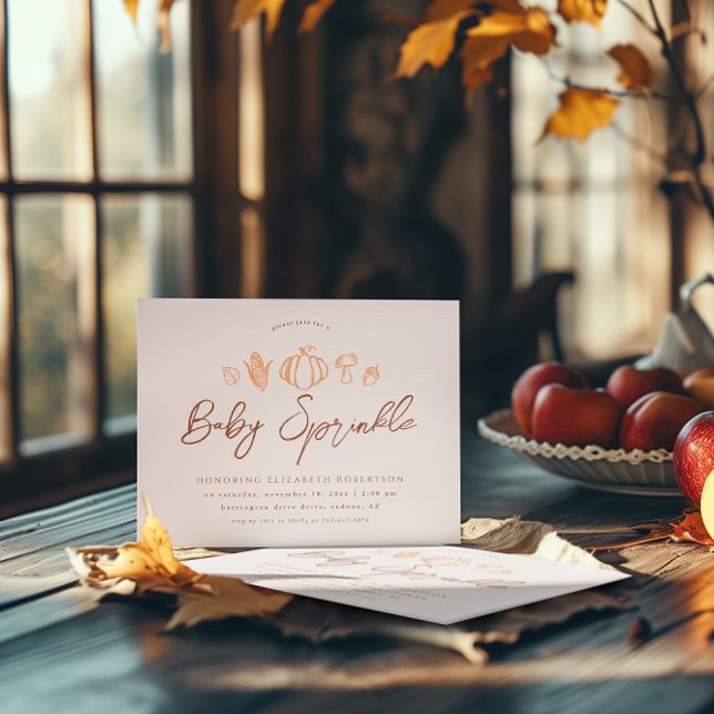 Autumn Things | Boho Thanksgiving Baby Shower Invitation (Creator Uploaded)