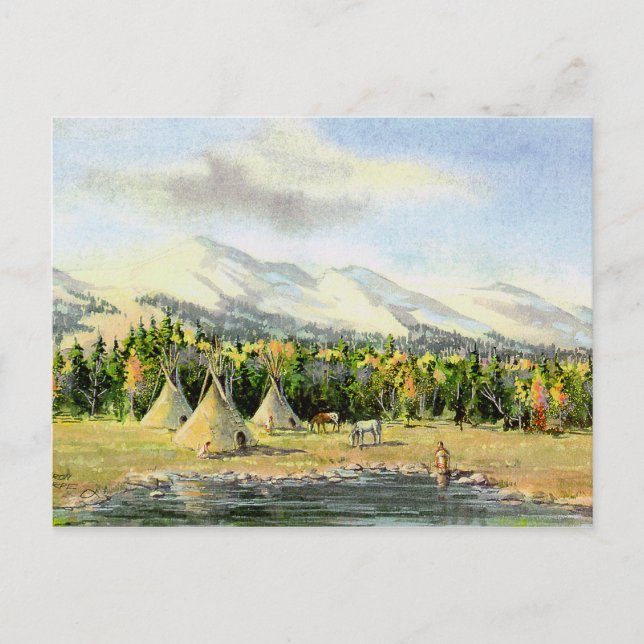 AUTUMN TIPIS by SHARON SHARPE Postcard (Front)