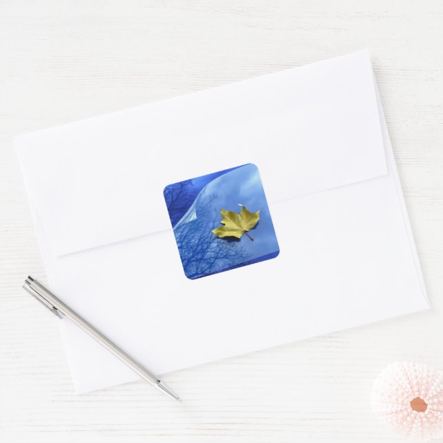 Autumn to winter square sticker (Envelope)