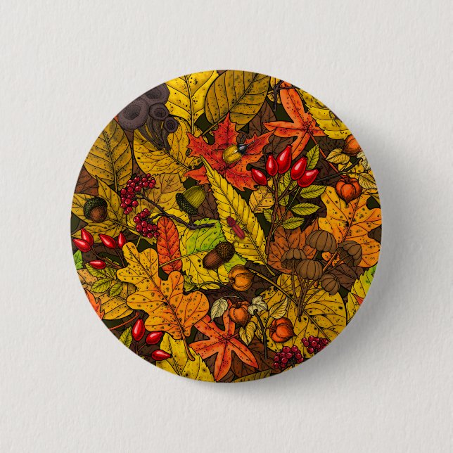Autumn treasures 2 inch round button (Front)