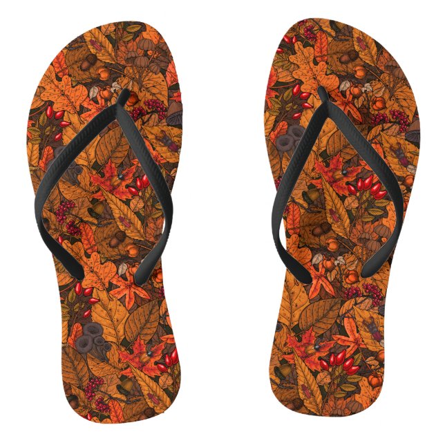 Autumn treasures flip flops (Footbed)