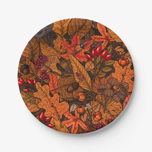 Autumn treasures paper plate (Front)
