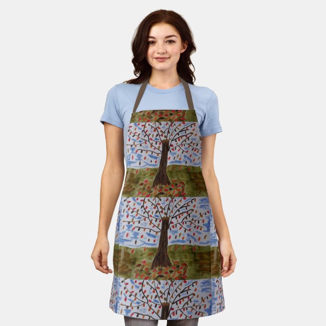 Autumn Tree Apron (Worn)