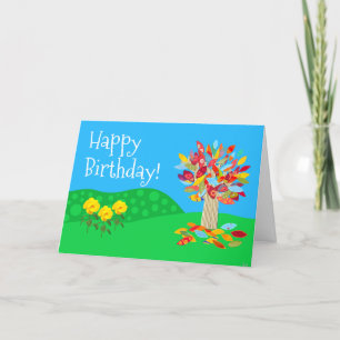 Autumn tree birthday card new by Jo Images