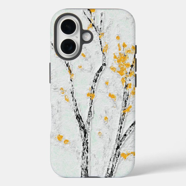 Autumn Tree Branches with Yellow Fall Leaves Case-Mate iPhone Case (Back)