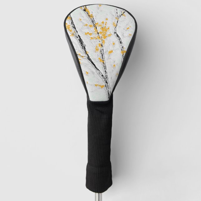 Autumn Tree Branches with Yellow Fall Leaves Golf Head Cover (Front)