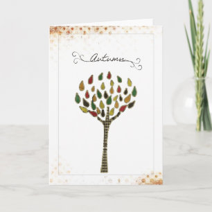 autumn tree holiday card