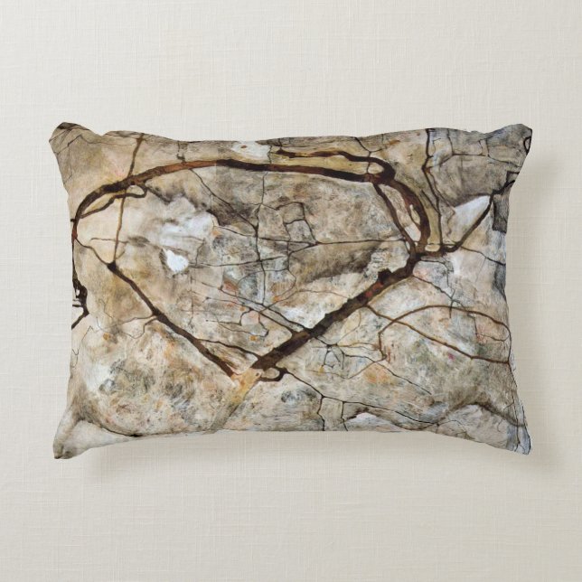 Autumn Tree in Movement by Egon Schiele Accent Pillow (Front)